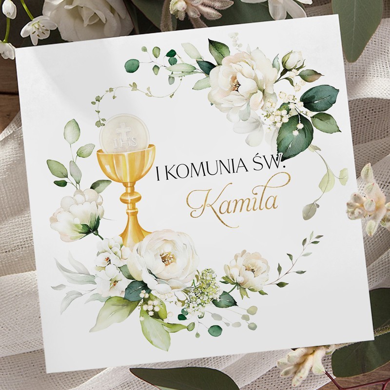 Personalizowane zaproszenia komunijne